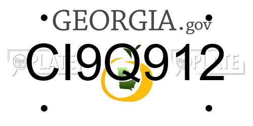 CI9Q912 Georgia License Plate