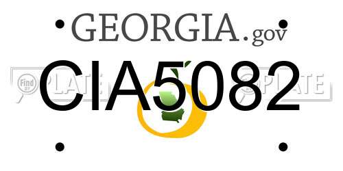 CIA5082 Georgia License Plate