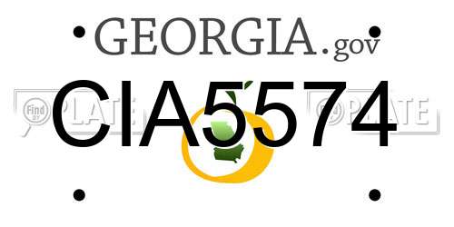 CIA5574 Georgia License Plate