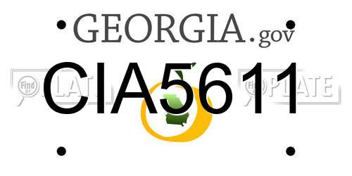 CIA5611 Georgia License Plate