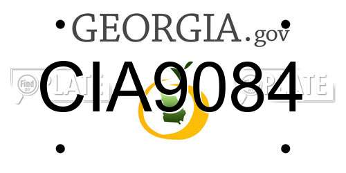 CIA9084 Georgia License Plate