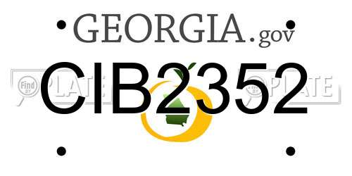 CIB2352 Georgia License Plate