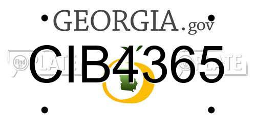 CIB4365 Georgia License Plate