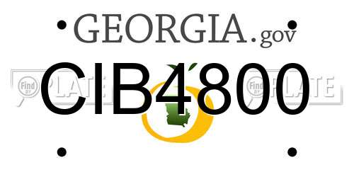 CIB4800 Georgia License Plate