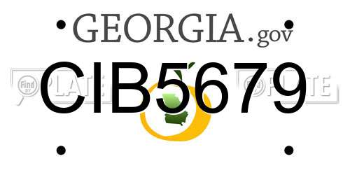 CIB5679 Georgia License Plate
