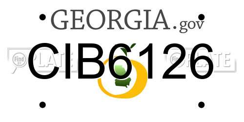 CIB6126 Georgia License Plate