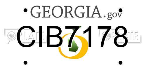 CIB7178 Georgia License Plate