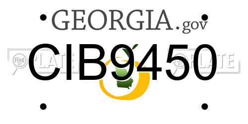 CIB9450 Georgia License Plate
