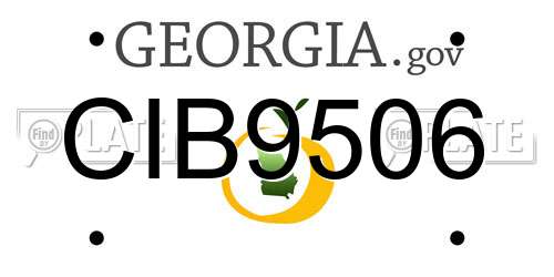 CIB9506 Georgia License Plate
