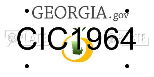 CIC1964 Georgia License Plate