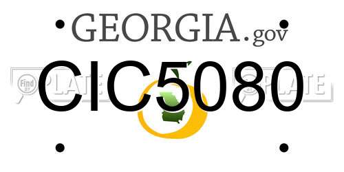 CIC5080 Georgia License Plate