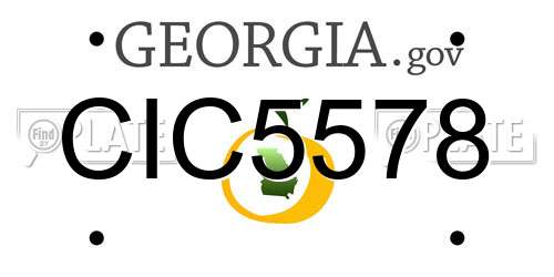CIC5578 Georgia License Plate