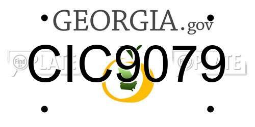 CIC9079 Georgia License Plate