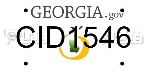 CID1546 Georgia License Plate