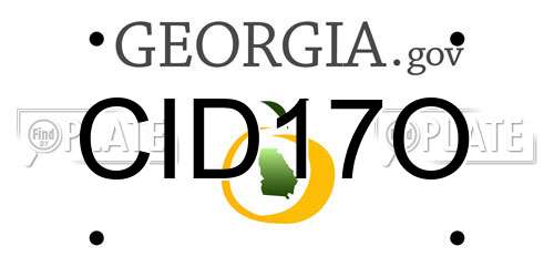 CID17O Georgia License Plate