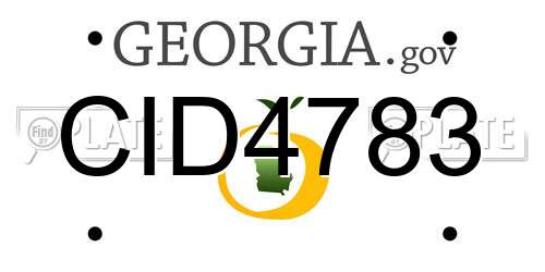 CID4783 Georgia License Plate