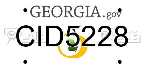 CID5228 Georgia License Plate