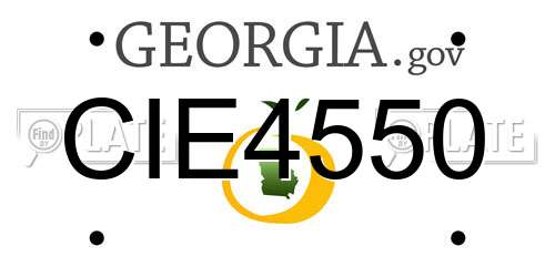 CIE4550 Georgia License Plate