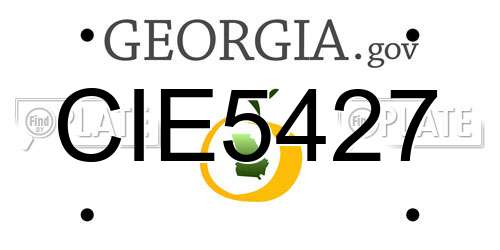 CIE5427 Georgia License Plate