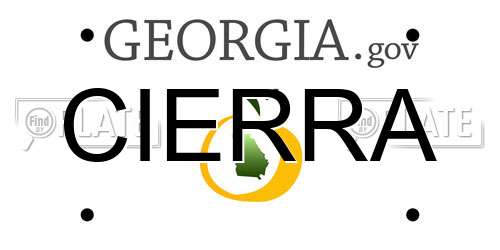 CIERRA Georgia License Plate