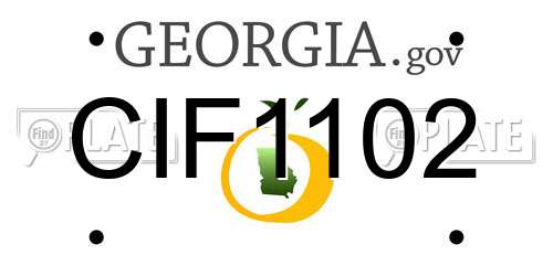 CIF1102 Georgia License Plate