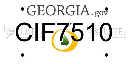 CIF7510 Georgia License Plate
