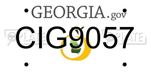 CIG9057 Georgia License Plate