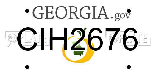 CIH2676 Georgia License Plate