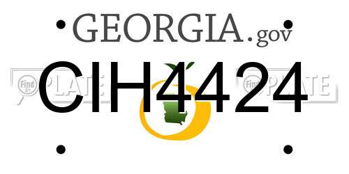 CIH4424 Georgia License Plate