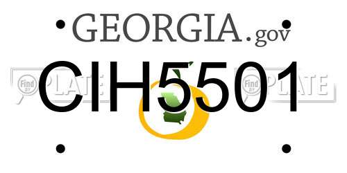 CIH5501 Georgia License Plate