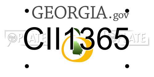 CII1365 Georgia License Plate