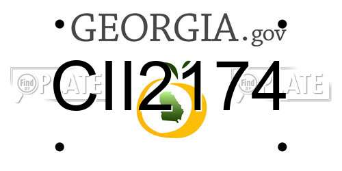 CII2174 Georgia License Plate
