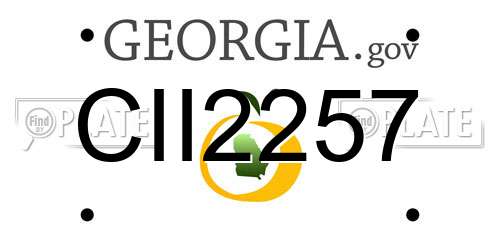 CII2257 Georgia License Plate