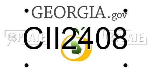 CII2408 Georgia License Plate