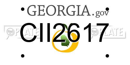 CII2617 Georgia License Plate