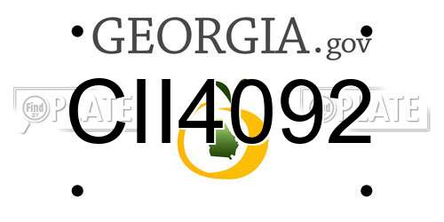 CII4092 Georgia License Plate
