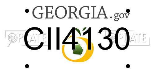 CII4130 Georgia License Plate