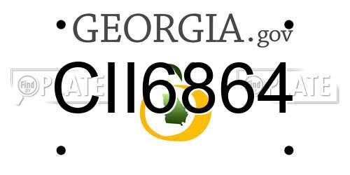 CII6864 Georgia License Plate