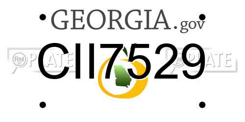 CII7529 Georgia License Plate