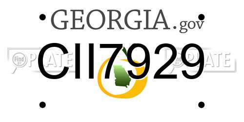 CII7929 Georgia License Plate