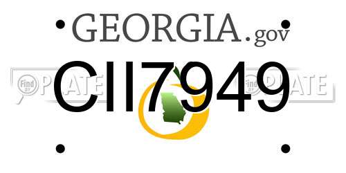 CII7949 Georgia License Plate