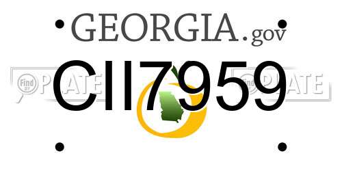CII7959 Georgia License Plate