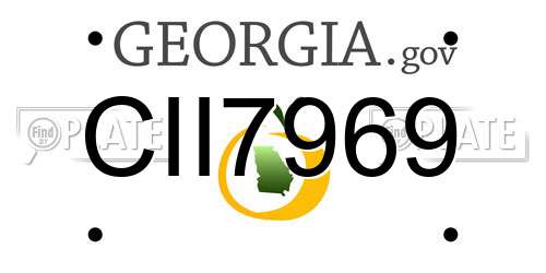 CII7969 Georgia License Plate