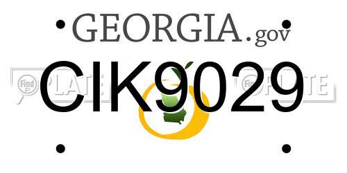 CIK9029 Georgia License Plate