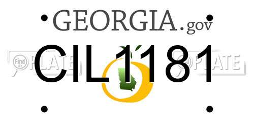 CIL1181 Georgia License Plate