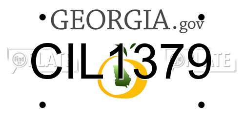 CIL1379 Georgia License Plate