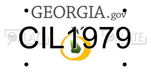 CIL1979 Georgia License Plate