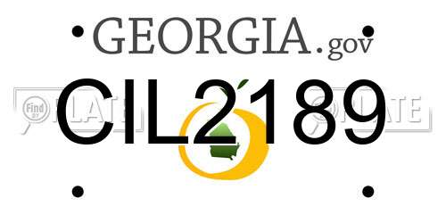 CIL2189 Georgia License Plate