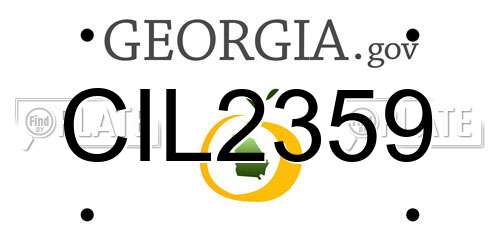 CIL2359 Georgia License Plate
