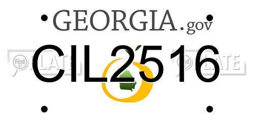 CIL2516 Georgia License Plate